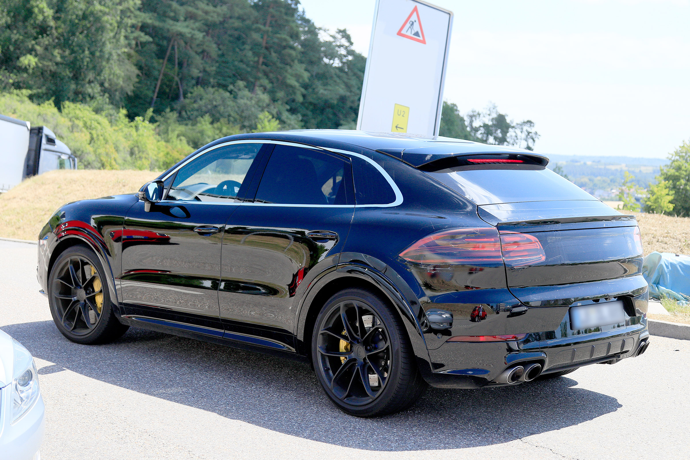 Porsche Cayenne Coupe spy - rear quarter
