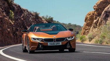 BMW i8 Roadster cornering