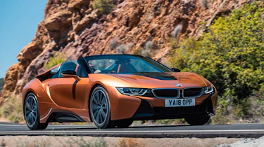 BMW i8 Roadster cornering