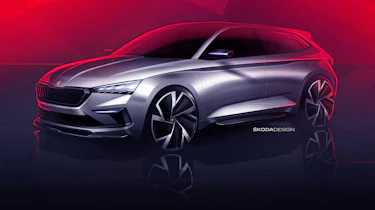 Skoda Vision RS concept sketch - front