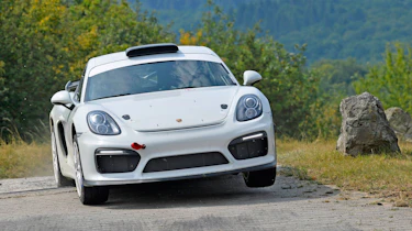 Porsche Cayman GT4 Clubsport rally - cornering