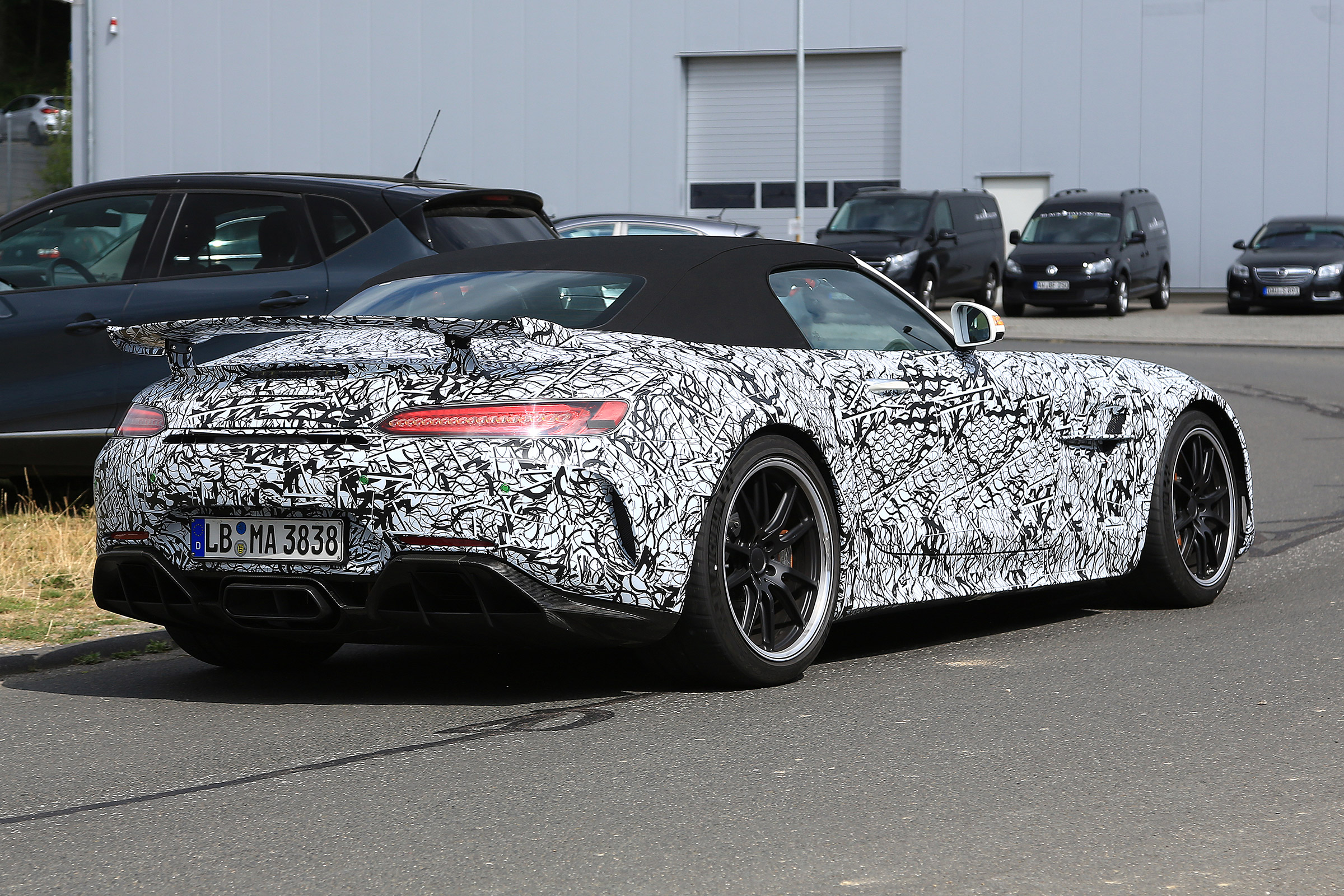 Mercedes-AMG GT R roadster spy - rear quarter