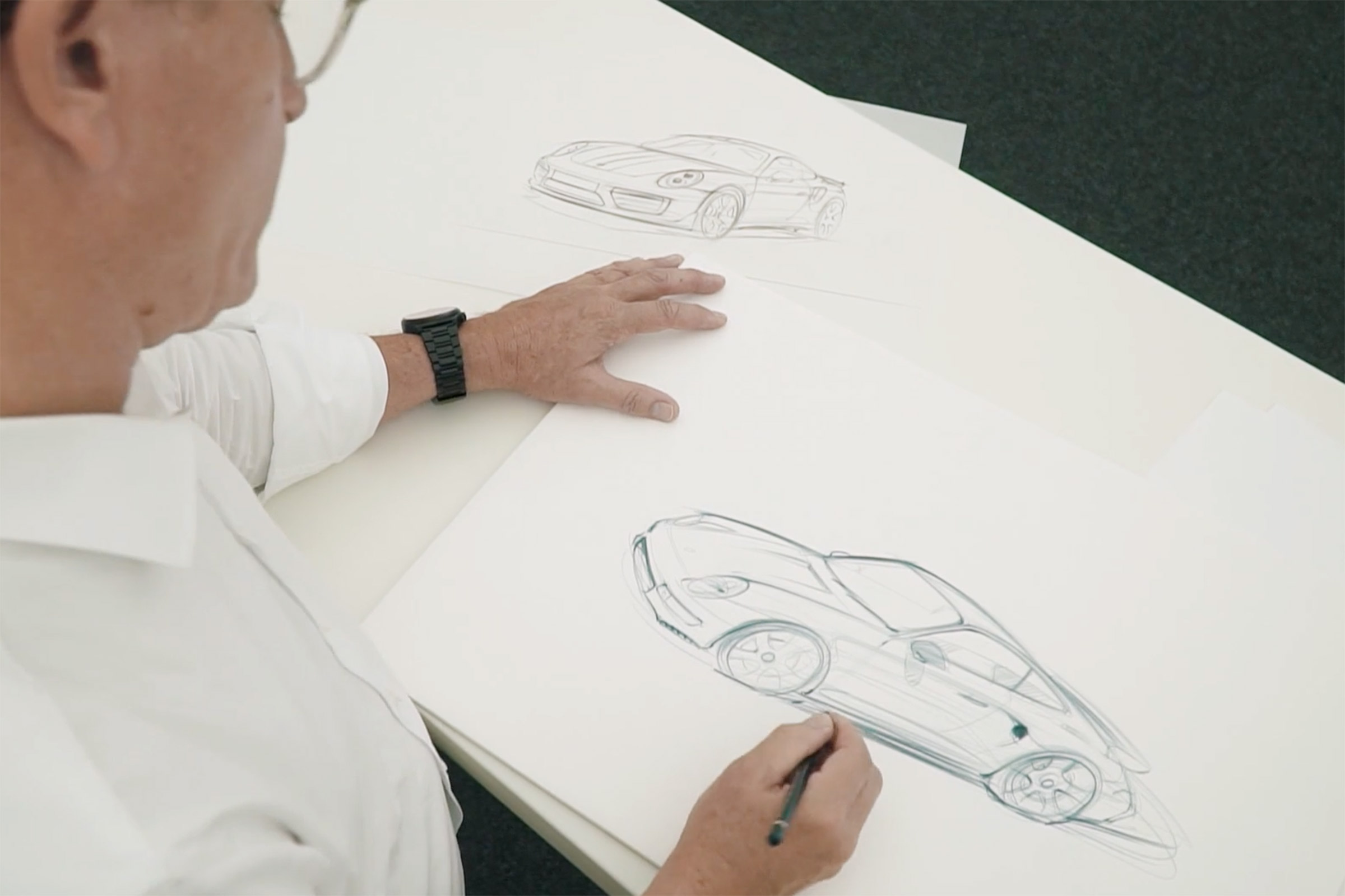Porsche Classic project gold sketch