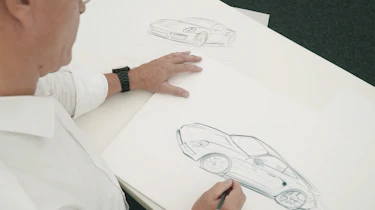 Porsche Classic project gold sketch