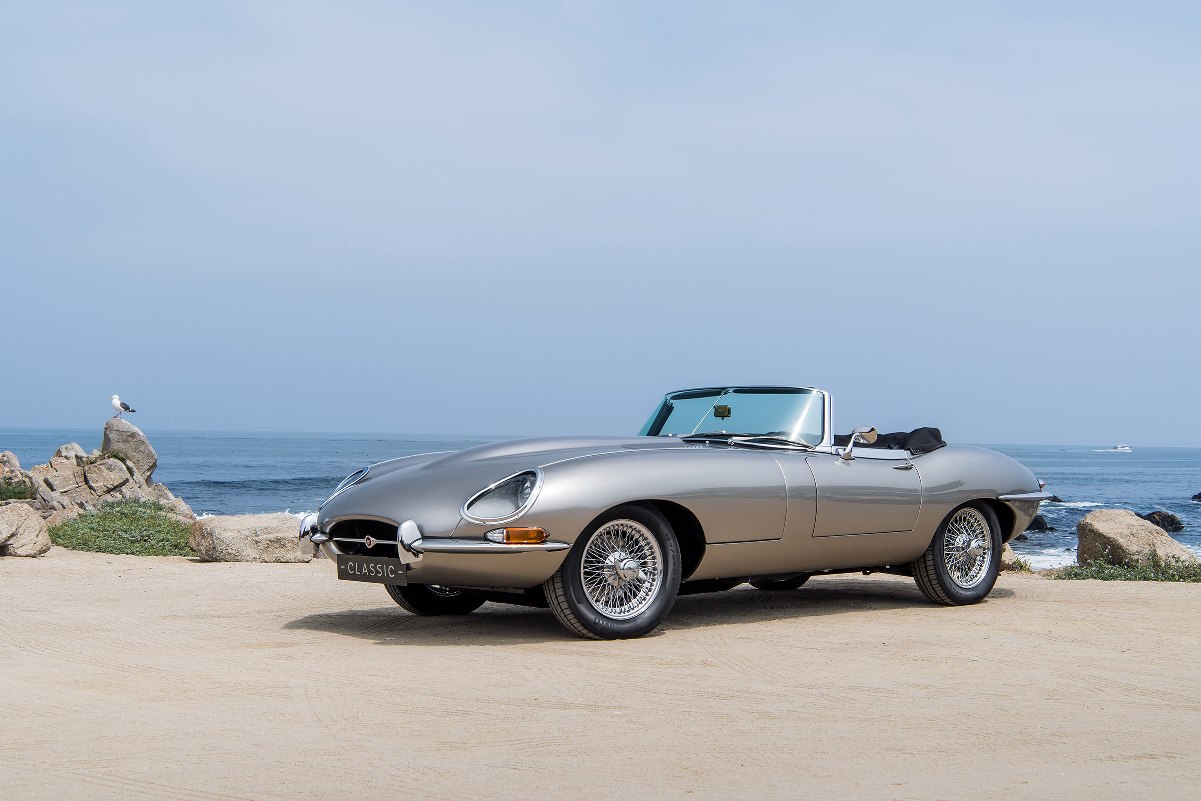 Jaguar e-type Zero drive - front quarter