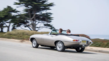 Jaguar E-type Zero - driving rear quarter