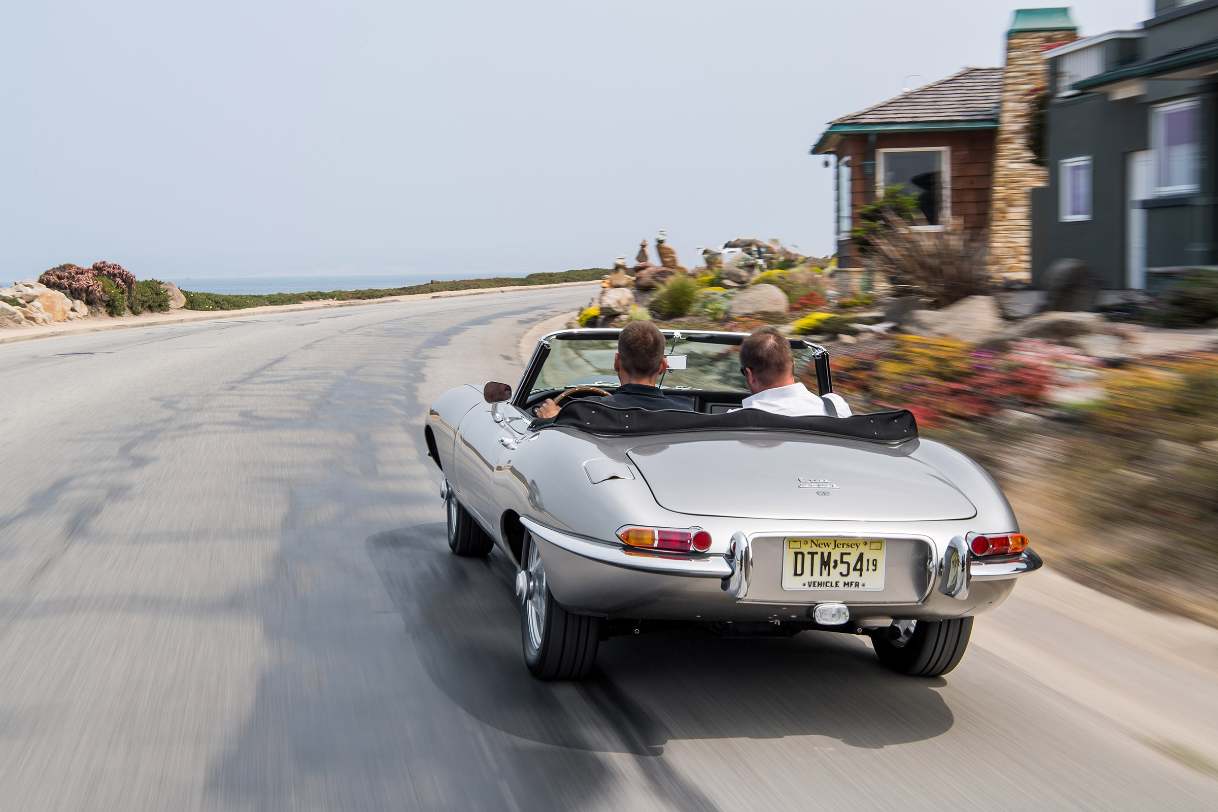 Jaguar E-type Zero - driving rear
