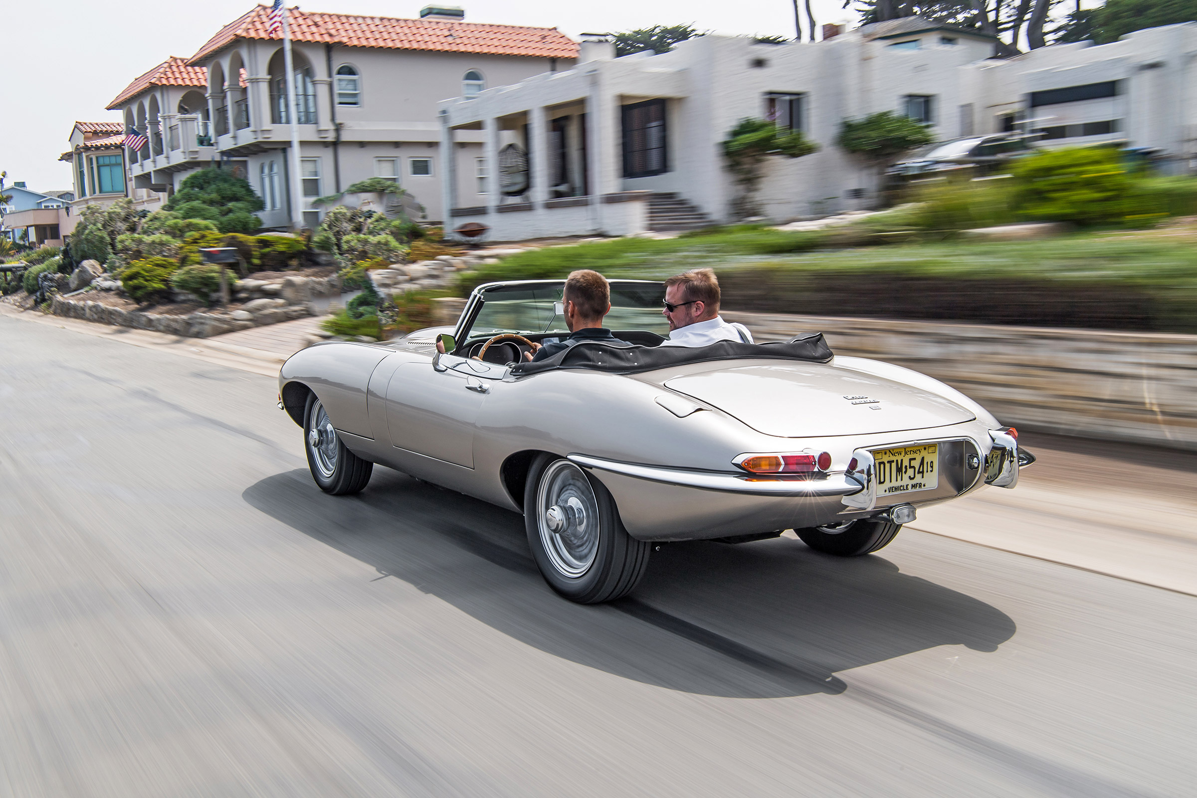 Jaguar E-type Zero - driving rear quarter