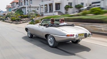 Jaguar E-type Zero - driving rear quarter