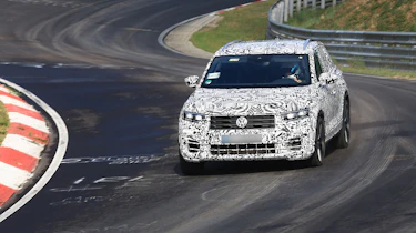 Volkswagen T-Roc R prototype testing at the Nürburgring - front