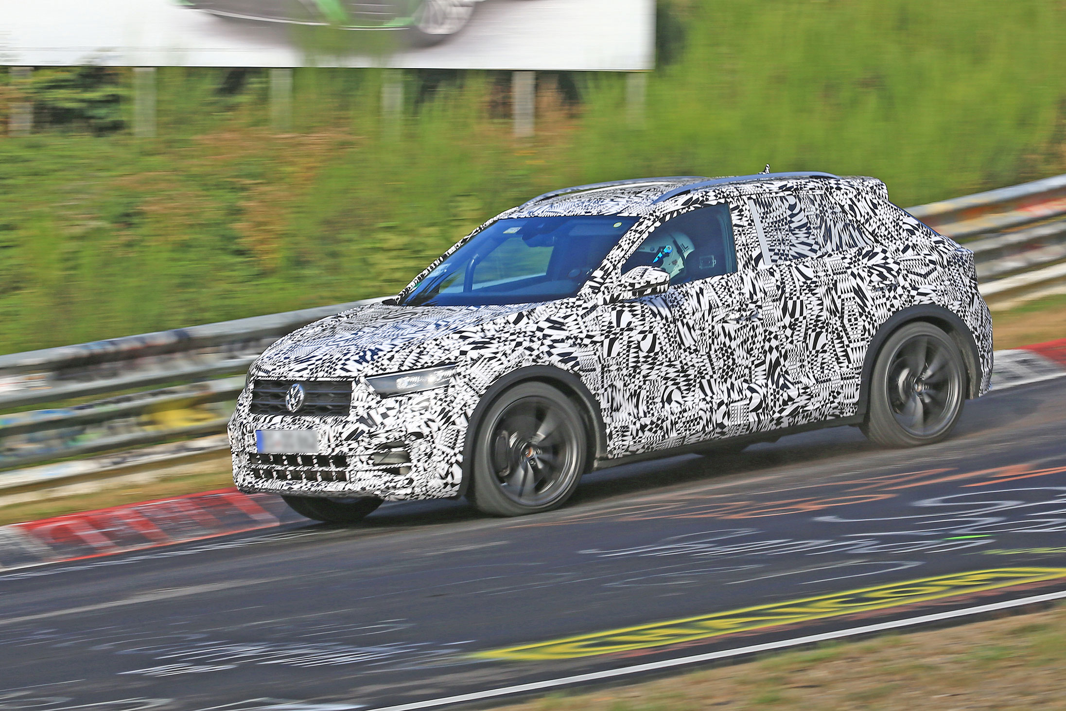 Volkswagen T-Roc R prototype testing at the Nürburgring - front