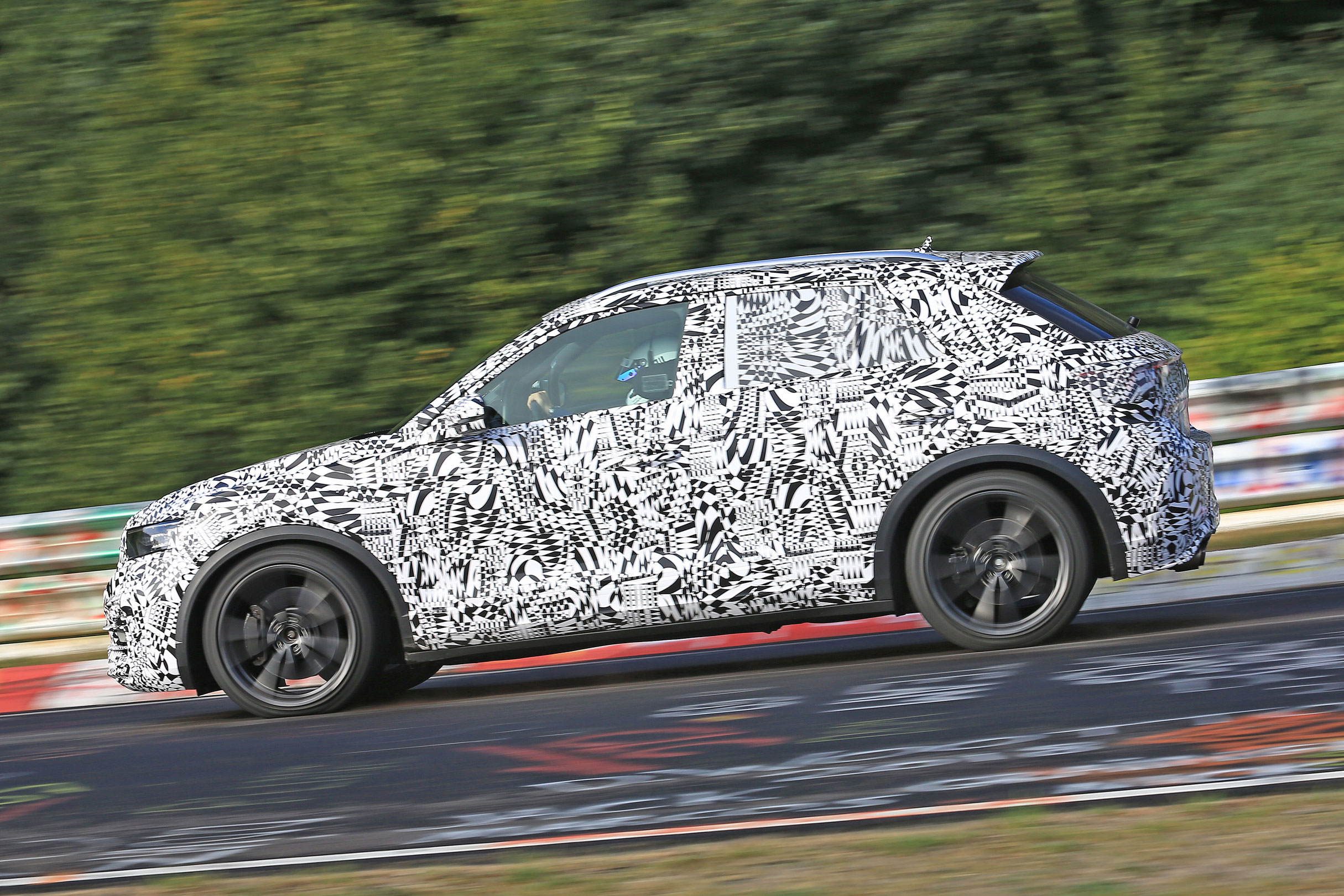 Volkswagen T-Roc R prototype testing at the Nürburgring - side