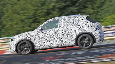 Volkswagen T-Roc R prototype testing at the Nürburgring - side