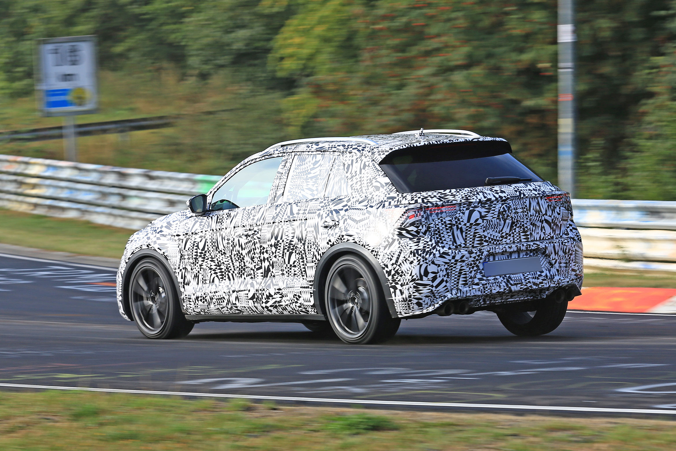 Volkswagen T-Roc R prototype testing at the Nürburgring - rear
