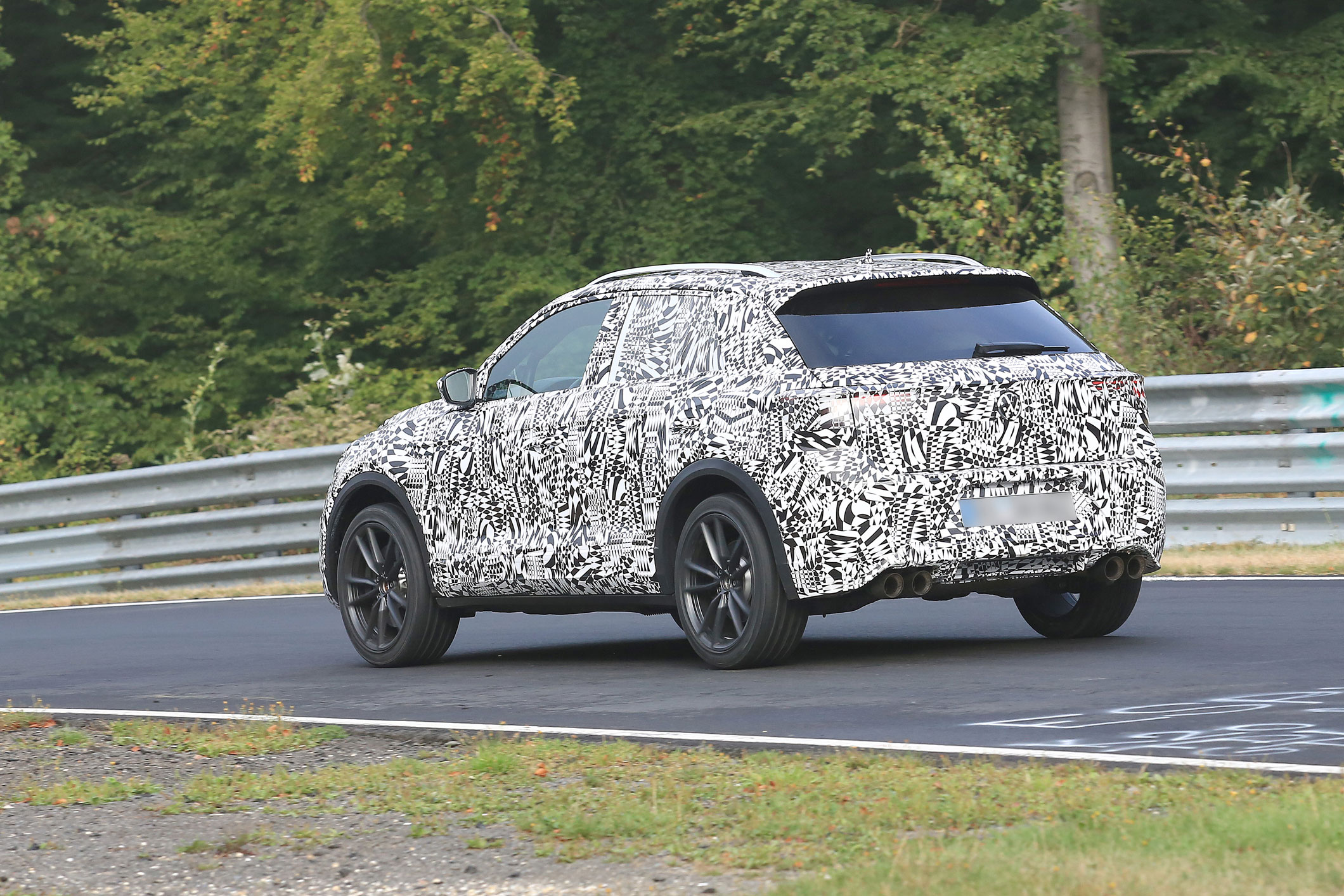 Volkswagen T-Roc R prototype testing at the Nürburgring - rear