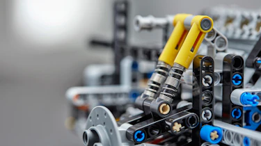 Bugatti Lego header suspension