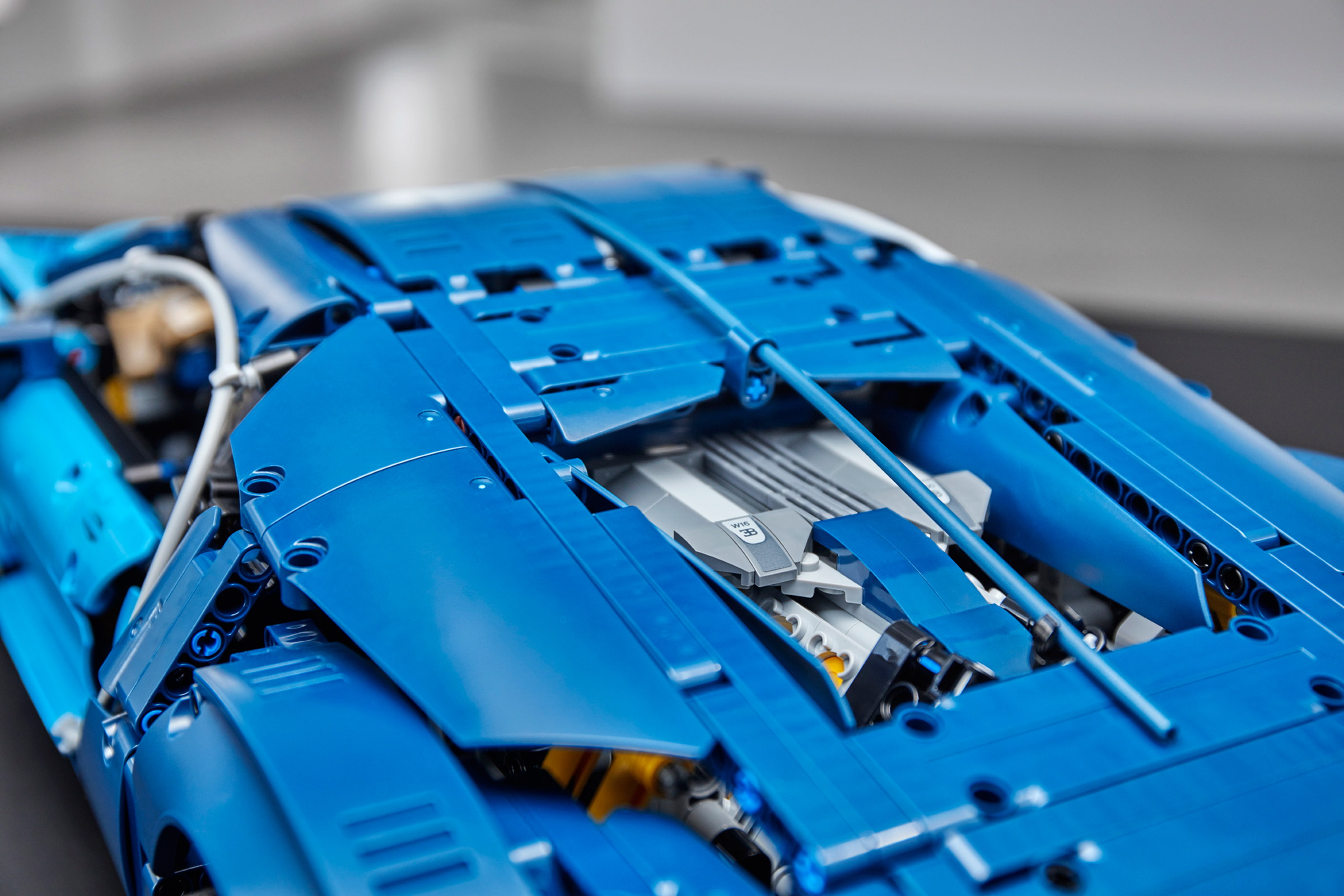 Bugatti Lego header engine bay