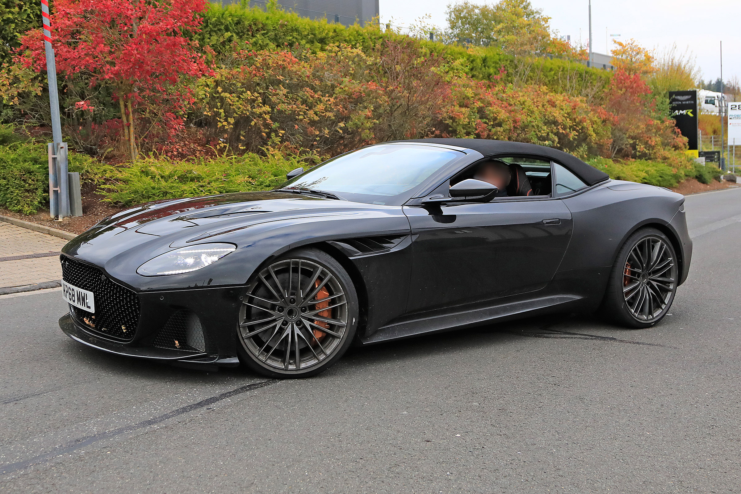 Aston Martin DBS Volante spy - OCT18 front quarter