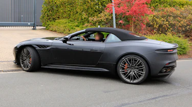 Aston Martin DBS Volante spy - OCT18 side