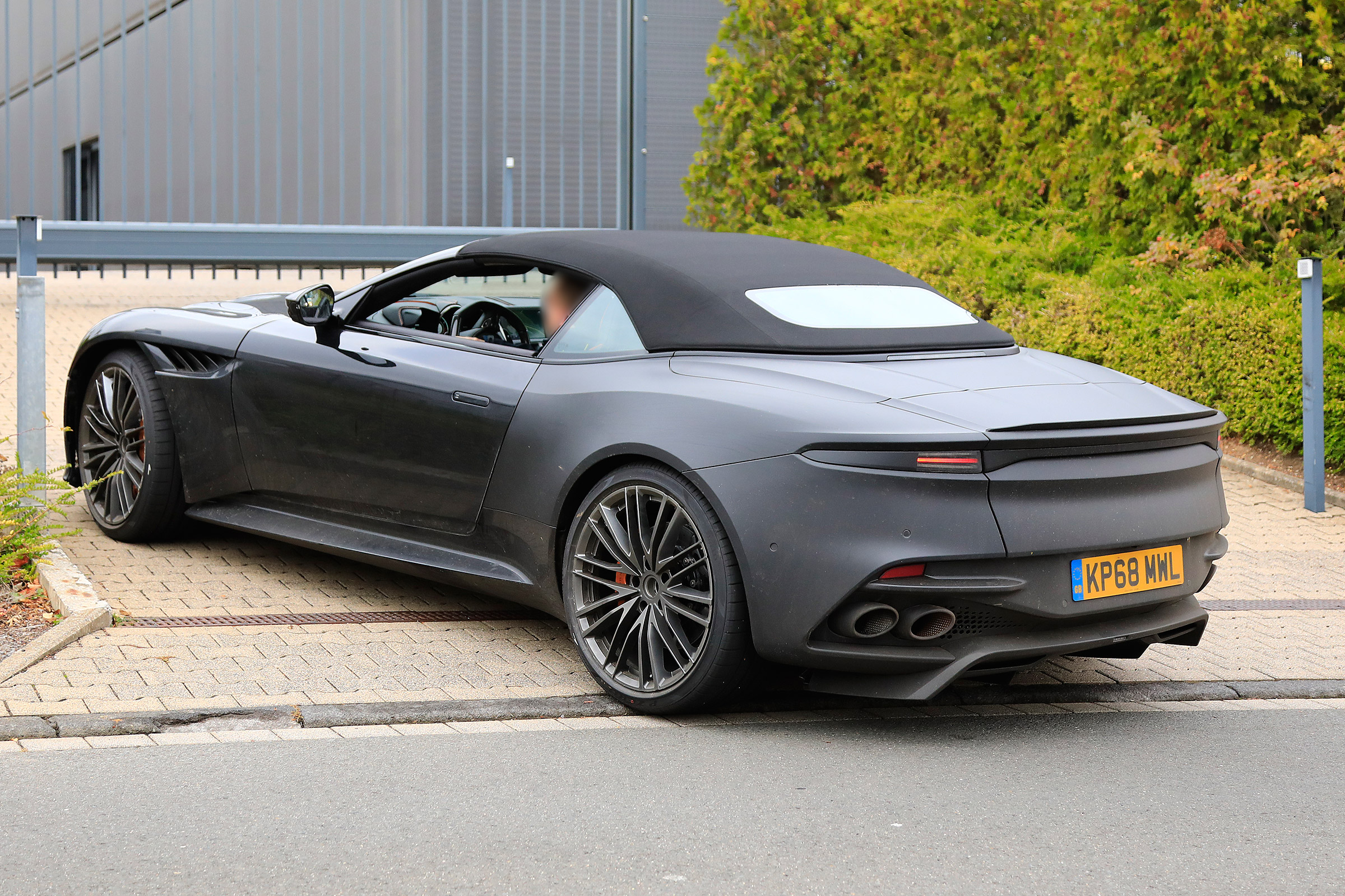 Aston Martin DBS Volante spy - OCT18 rear quarter