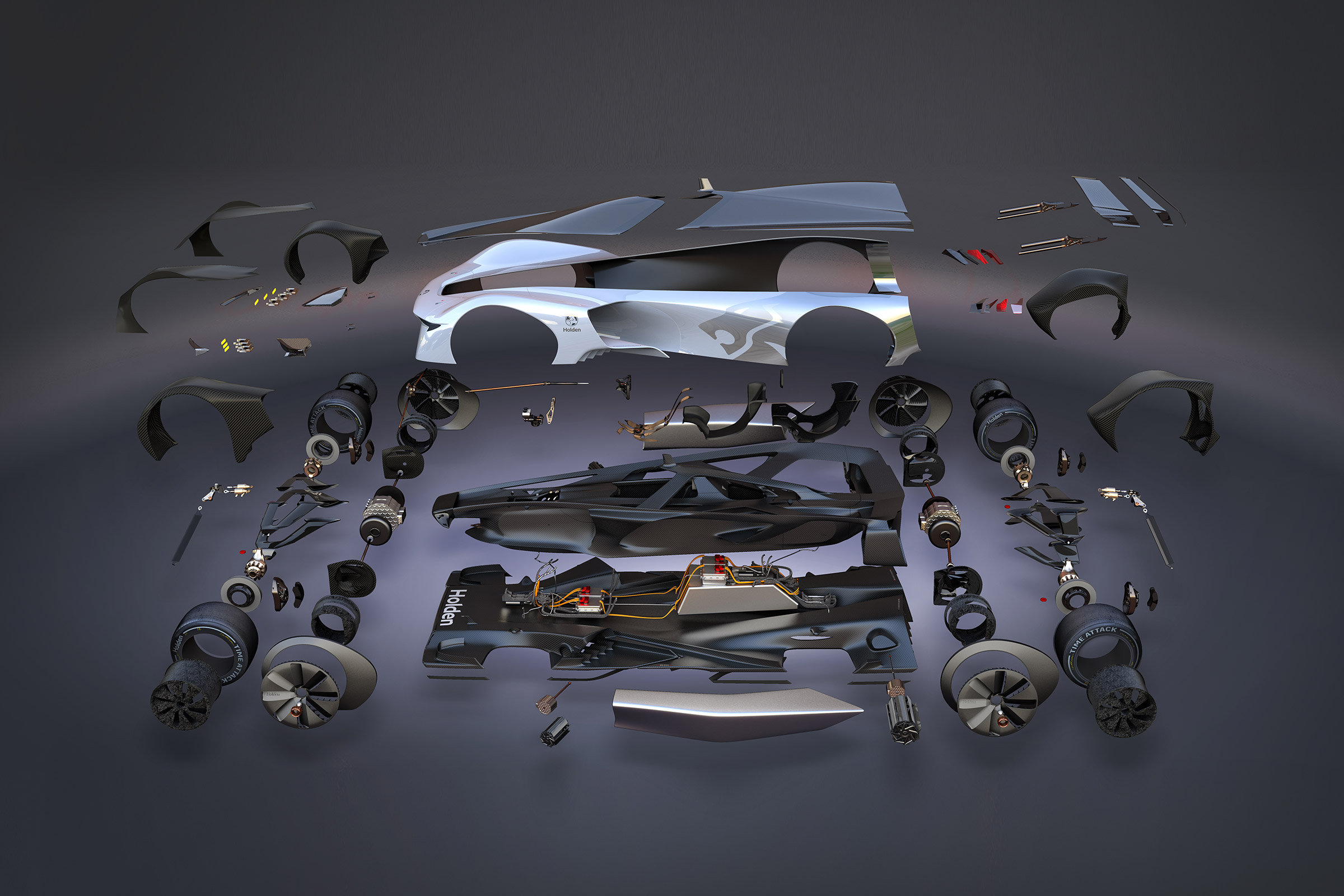 Holden Time Attack concept - exploded view