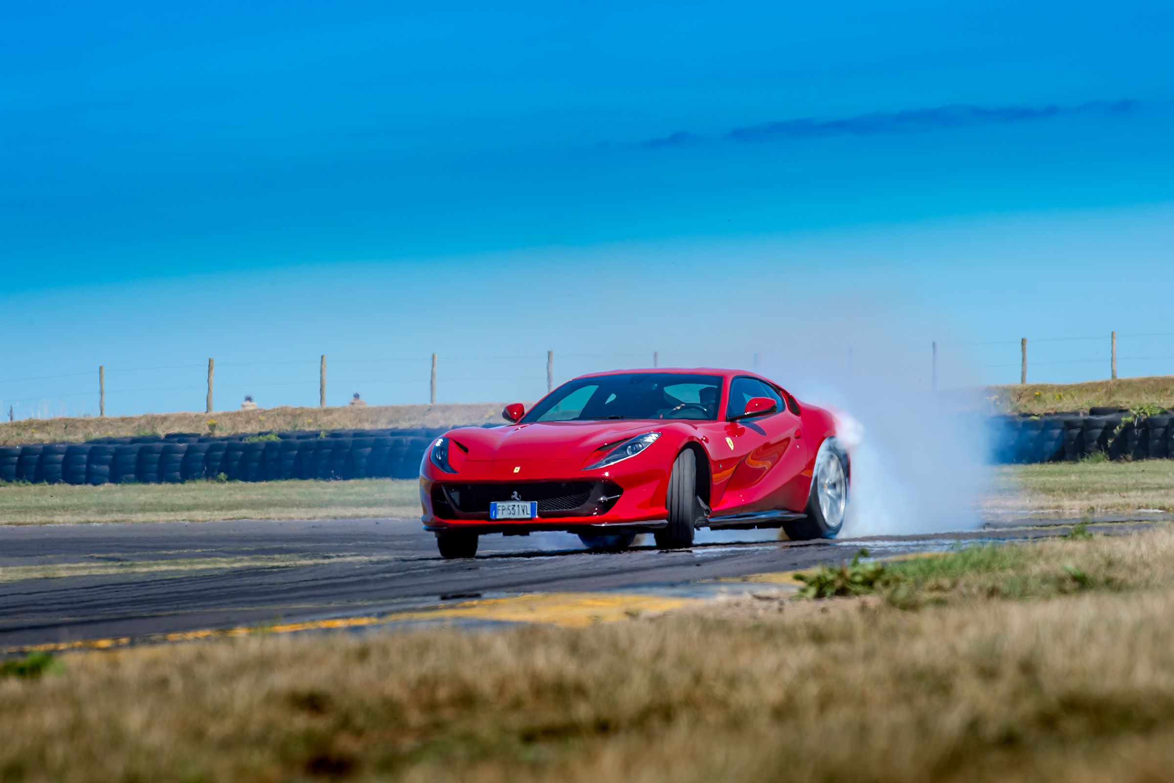 Ferrari 812 Superfast Anglesey - sliding