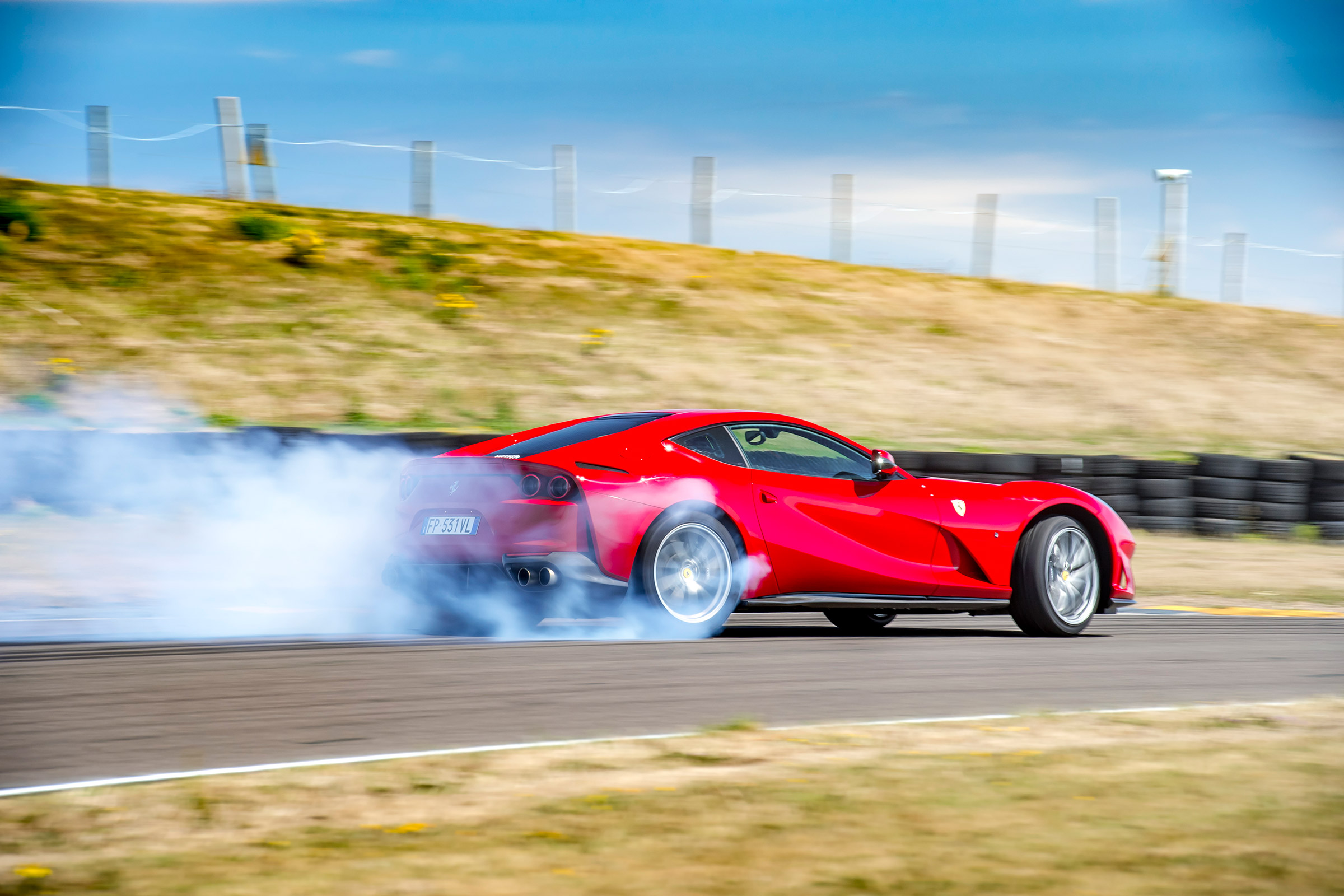 Ferrari 812 Superfast Anglesey - drifting