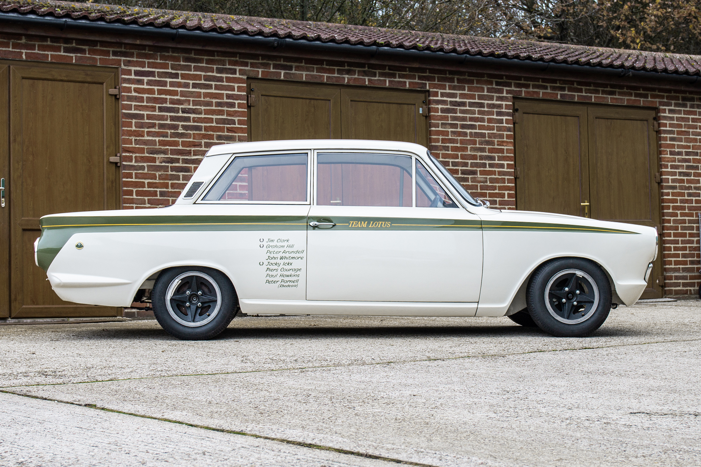 1966 Lotus Cortina Group 5 side