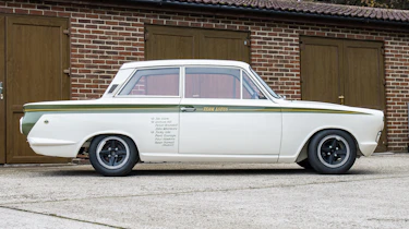 1966 Lotus Cortina Group 5 side