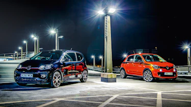 Renault Twingo GT vs Volkswagen Up GTI front