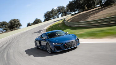 Audi R8 facelift review - front quarter
