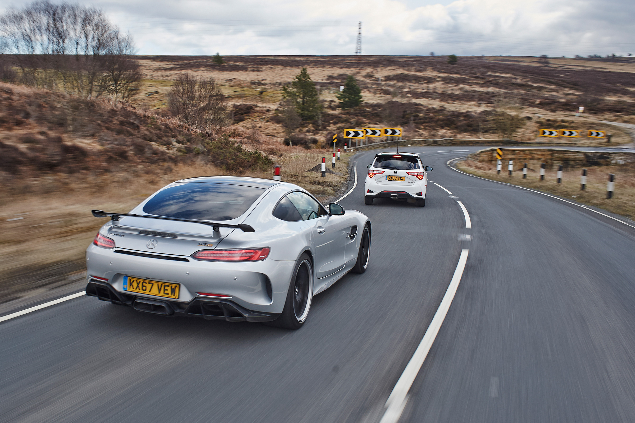 Yaris GRMN &amp; Mercedes-AMG GT R rear