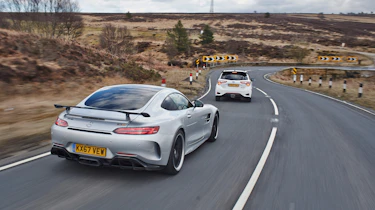 Yaris GRMN & Mercedes-AMG GT R rear