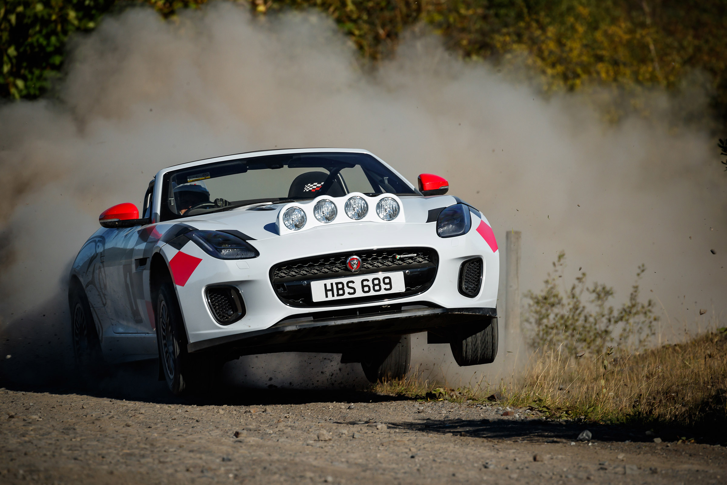 Jaguar F-Type rally car - jump 2
