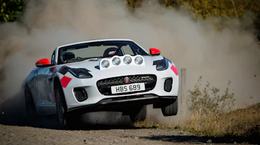 Jaguar F-Type rally car - jump 2
