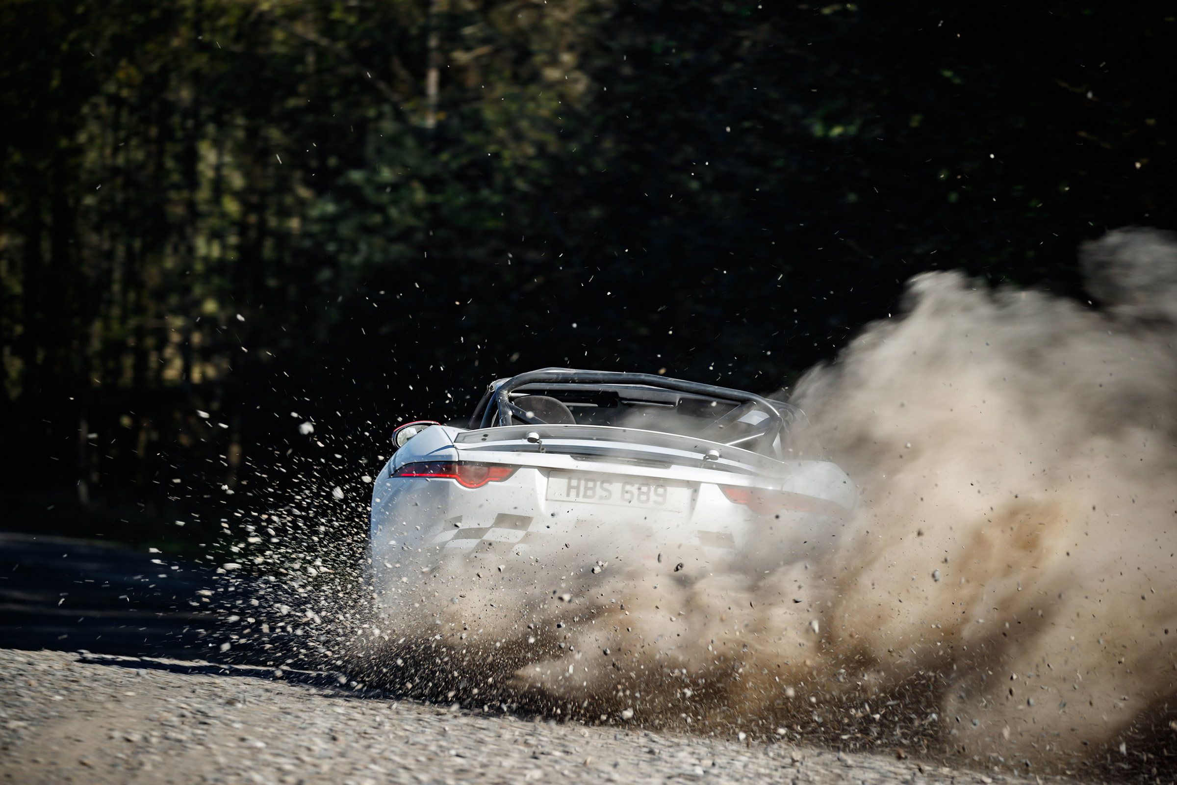 Jaguar F-Type rally car - dirt