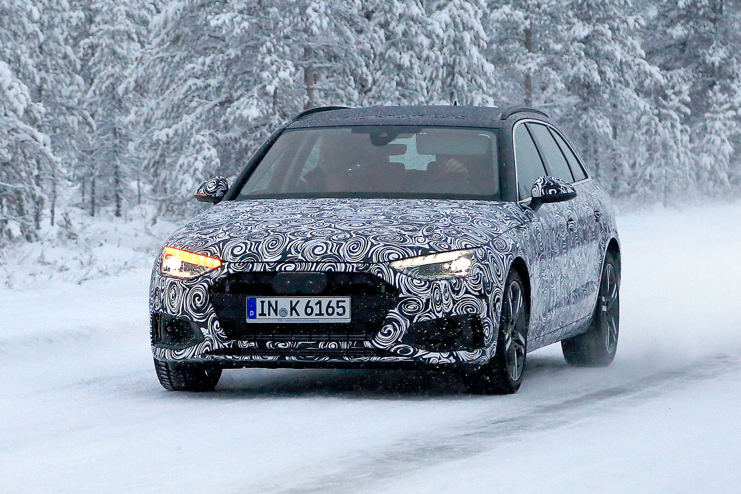 New Audi A4 spied front