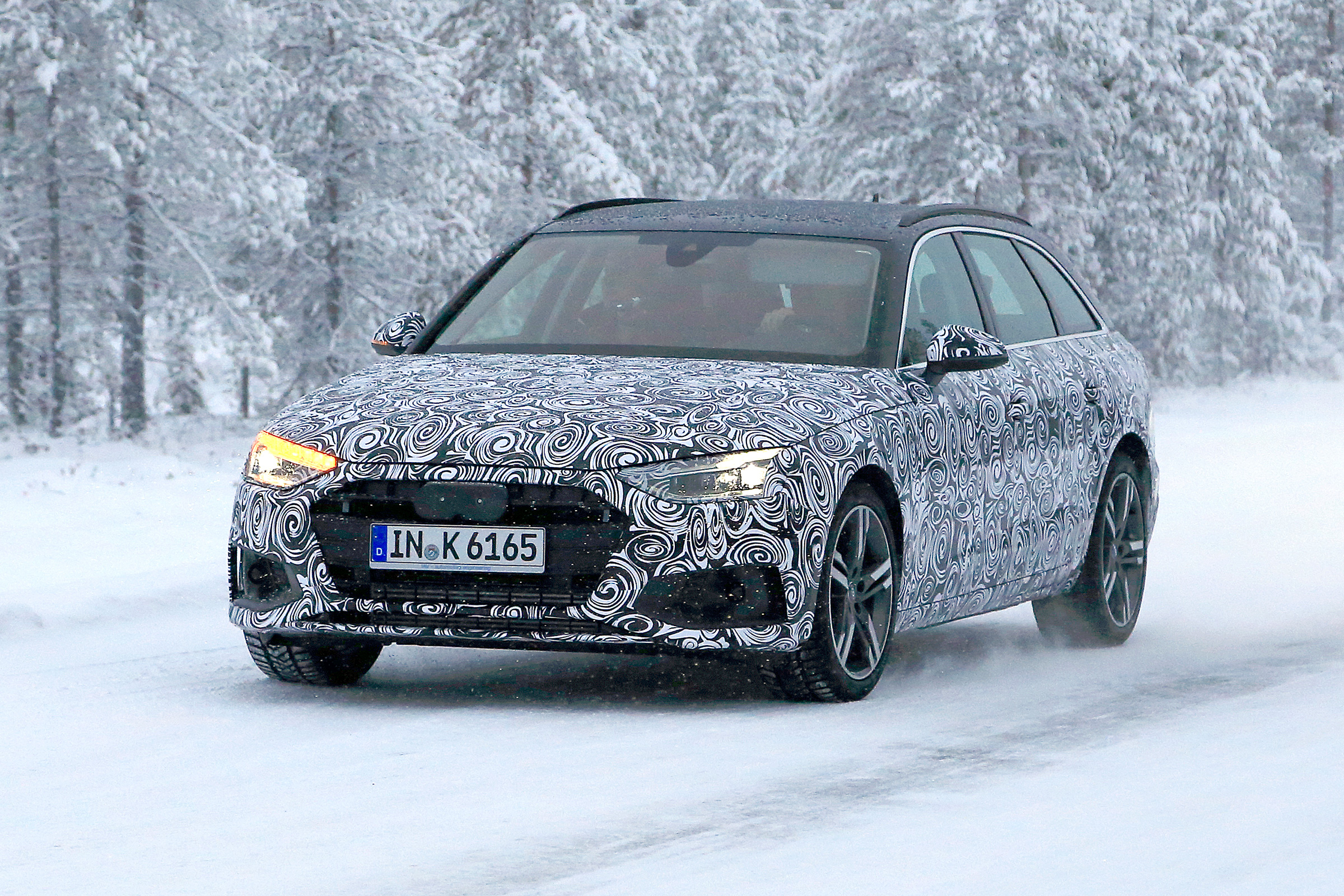 New Audi A4 spied front