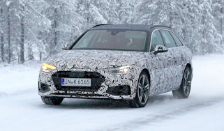 New Audi A4 spied front
