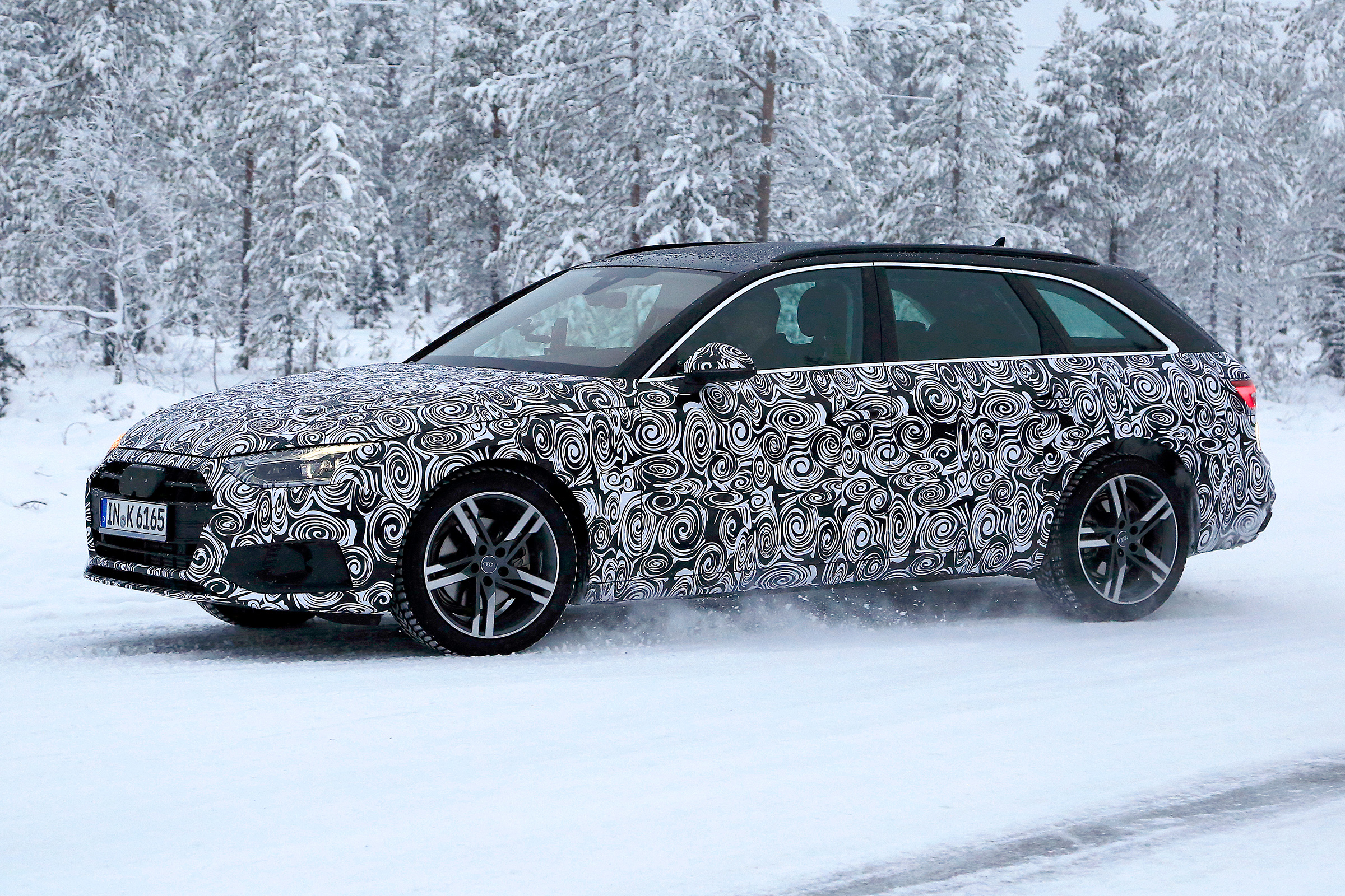 New Audi A4 spied front