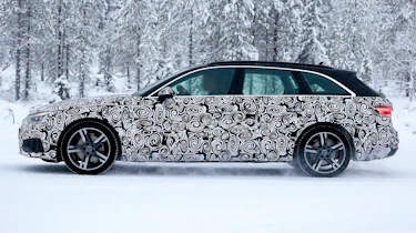 New Audi A4 spied side