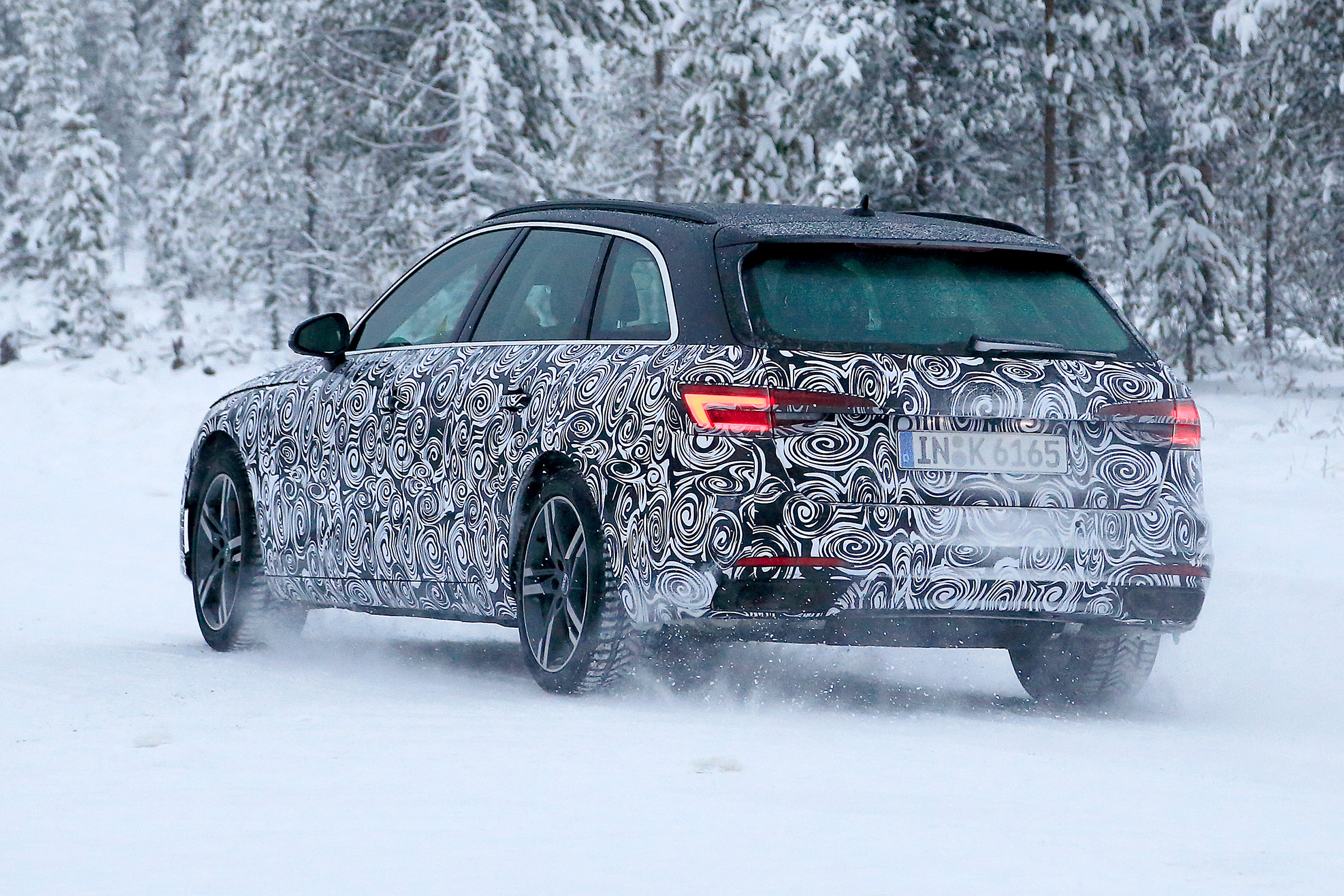 New Audi A4 spied rear