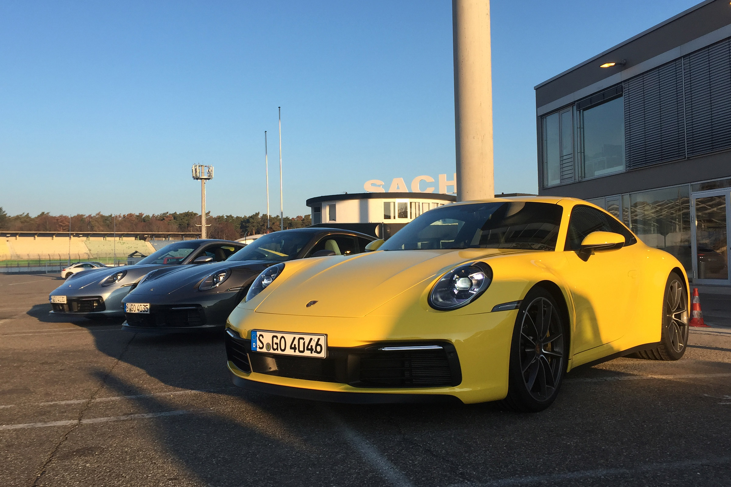 Porsche 911 on location - front quarter
