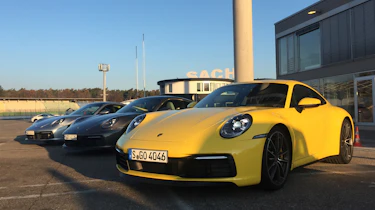 Porsche 911 on location - front quarter