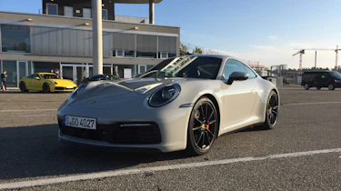 Porsche 911 on location - crayon front quarter