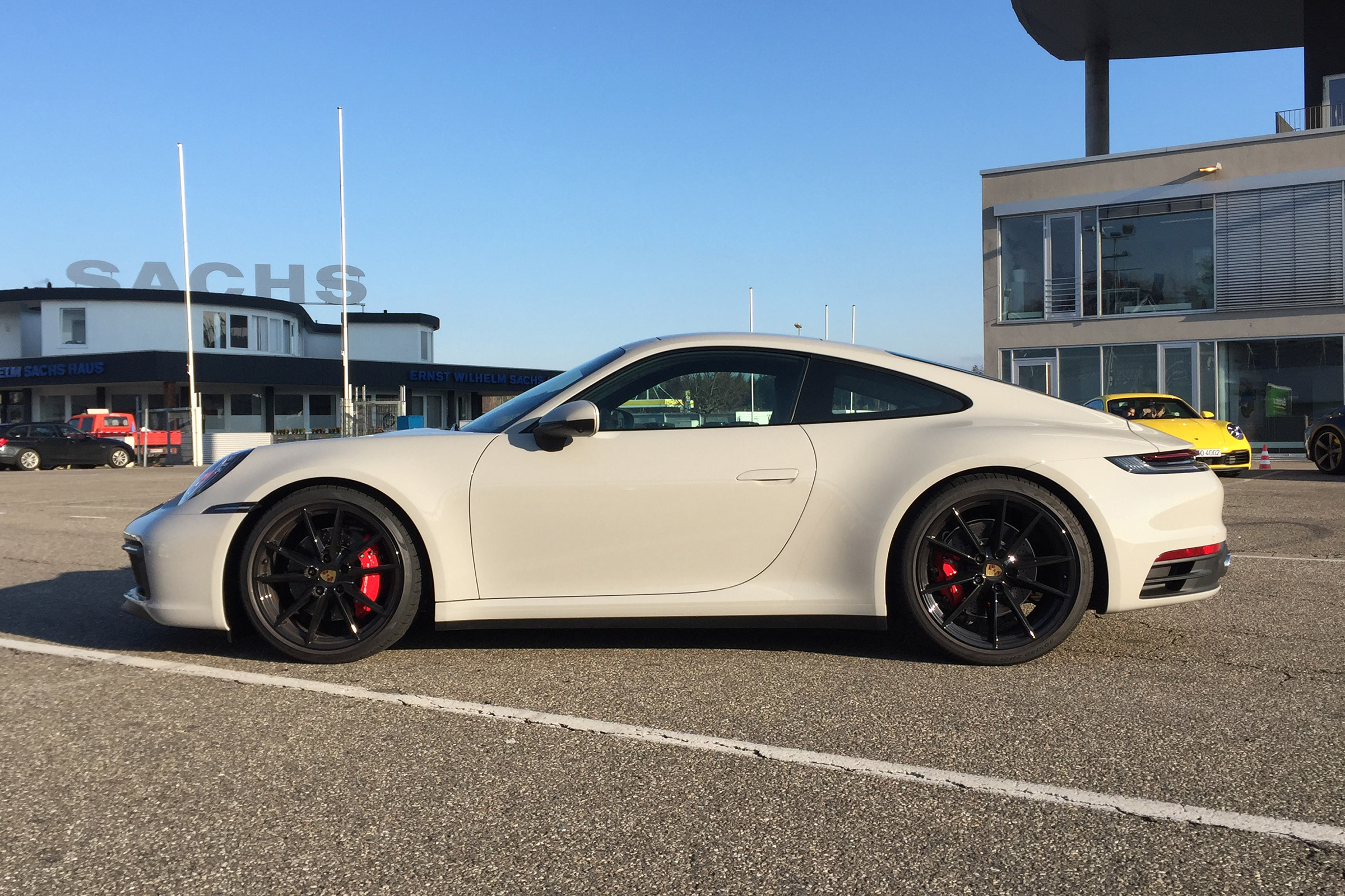 Porsche 911 on location - crayon grey