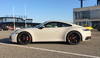 Porsche 911 on location - crayon grey