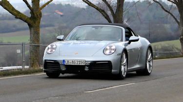 Porsche 911 Cabrio spy - front