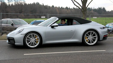 Porsche 911 Cabrio spy - side