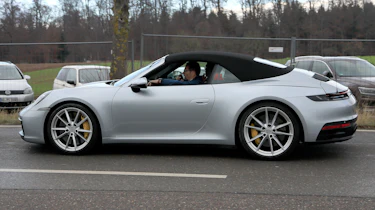 Porsche 911 Cabrio spy - side
